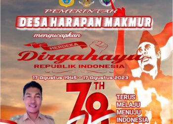 Pemerintahan Desa Harapan Makmur Mengucapkan Dirgahayu HUT RI ke 78