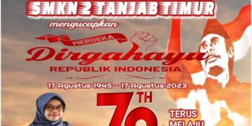 Keluarga Besar SMK2 Tanjab Timur Mengucapkan Dirgahayu HUT RI ke 78