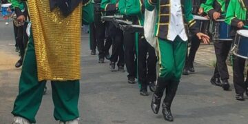 Semarak kemerdekan RI.  SMA 3 Tanjab Timur Ikut Meramaikan Pawai Pembangunan