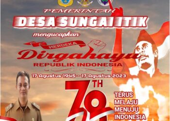 Pemerintah Desa Sungai itik Mengucapka Dirgahayu HUT RI Ke 78