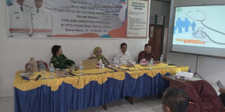 Terkait Akreditasi Puskesmas …  Tim Surveior Laskesi Kunjungi Puskesmas Rantau Rasau.