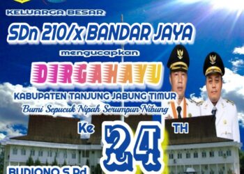 SDN 210/ X Bandar Jaya Mengucapkan Dirgahayu HUT Tanjabtim ke 24