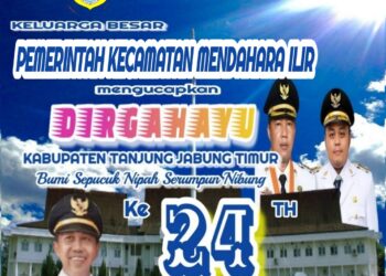 Keluarga Besar Pemerintah Kec. Mendahara Ilir Mengucapkan Dirgahayu Kab. Tanjabtim ke 24