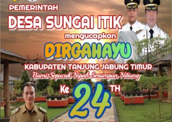 Pemerintah Desa Sei itik Mengucapkan Dirgahayu HUT Kab. Tanjabtim Ke 24