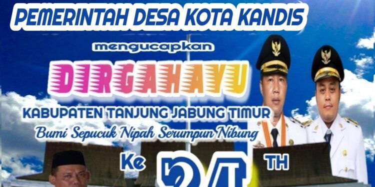 Pemerintah Desa Kota Kandis Mengucapkan Dirgahayu HUT Kabupaten Tanjung Jabung Timur Ke 24