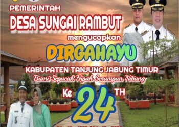 Pemerintah Desa Sei Rambut Mengucapkan Dirgahayu HUT Kab. Tanjabtim Ke24