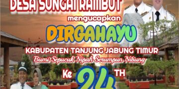 Pemerintah Desa Sei Rambut Mengucapkan Dirgahayu HUT Kab. Tanjabtim Ke24