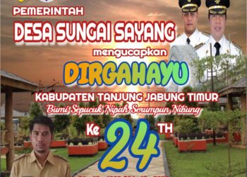 Pemerintah Desa Sei Sayang Mengucapkan Dirgahayu HUT Kab. Tanjabtim Ke24