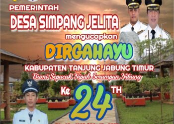 Pemerintah Desa Simpang Jelita Mengucapkan Dirgahayu HUT Kab. Tanjabtim Ke24