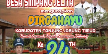 Pemerintah Desa Simpang Jelita Mengucapkan Dirgahayu HUT Kab. Tanjabtim Ke24