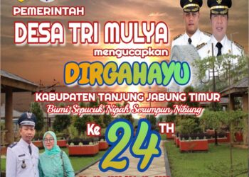 Pemerintah Desa Trimulyo Mengucapkan Dirgahayu HUT Kab. Tanjabtim Ke 24