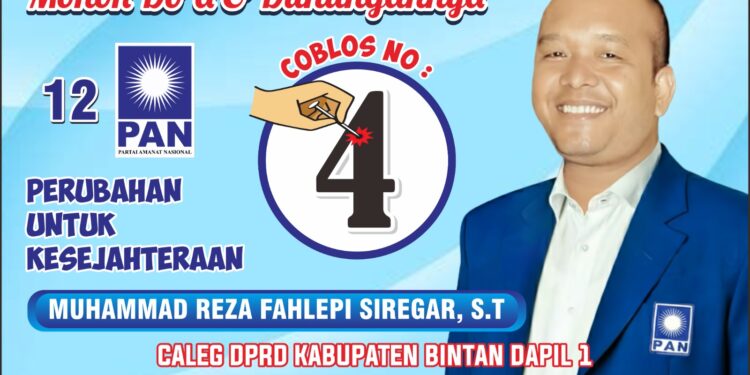Caleg PAN Reza Fahlepi Sampaikan Visi Misi dan Program Kerja di Desa Taopaya Bintan 
