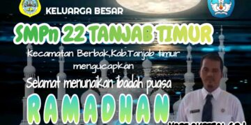 Keluarga Besar SMPN 22 Tanjantim Mengucapkan Selamat Menunaikan Ibadah Puasa 1445 H.