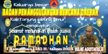 Keluarga Besar BPBD Tanjab Timur Mengucapkan Selamat Menunaikan Ibadah Puasa 1445 H