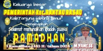 Keluarga Besar Pemerintah Kec Rantau Rasau Mengucapkan Selamat Menunaikan Ibadah Puasa 1445 H
