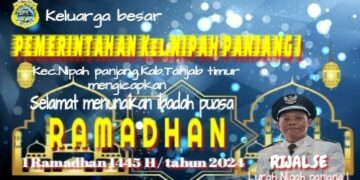 Pemerintah Kelurahan Nipah Panjang 1 Mengucapkan Selamat Menunaikan Ibadah Puasa 1445 H