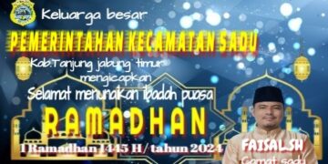 Keluarga Besar Pemerintah Kec Sadu Mengucapkan Selamat Menunaikan Ibadah Puasa 1445 H