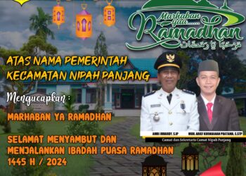 Keluarga Besar Pemerintah Kec. Nipah Panjang Mengucapkan Selamat Menunaikan ibadah Puasa 1445 H