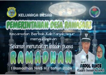 Keluarga Besar Desa Rawasari Mengucapkan Selamat Menunaikan Ibadah Puasa 1445 H.
