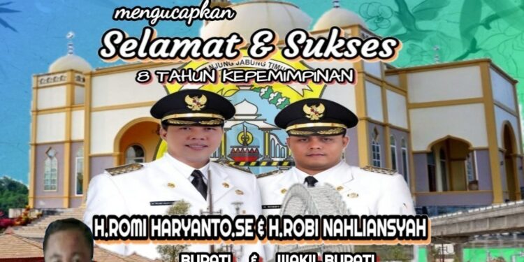 Selamat Dan Sukses 8 Tahun Kepemimpinan Bupati Dan Wakil Bupati Tanjung Jabung Timur
