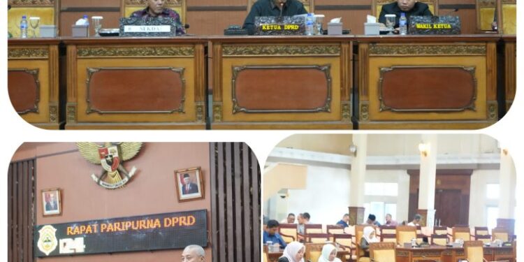 Dewan Perwakilan Rakyat Daerah (DPRD) Kabupaten Tanjung Jabung Timur menggelar rapat paripurna masa persidangan III tahun 2023-2024 dengan agenda jawaban eksekutif terhadap pandangan umum fraksi-fraksi DPRD atas nota pengantar rancangan Perubahan APBD Kabupaten Tanjung Jabung Timur Tahun Anggaran 2024