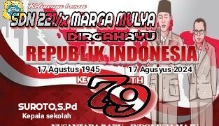 Keluarga Besar SDN 221/ X Mengucapkan HUT RI Ke 79