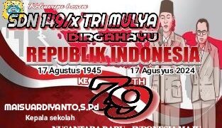 Keluarga Besar SD 149/ X tri Mulya Mengucapkan HUT RI Ke 79