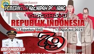 Keluarga Besar Pemerintah Kec. Nipah Panjang Mengucapkan Dirgahayu HUT RI Ke 79.