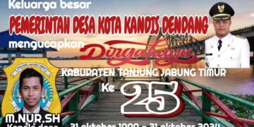 Pemerintah Desa Kota Kandis Dendang Mengucapkan  Dirgahayu Kabupaten Tanjung Jabung Timur Ke 25