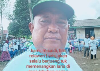 Tim Relawan No Urut 01 Targetkan Kemenangan LARIS 60 Hingga 70 Persen Di Kecamatan Sadu.
