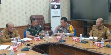 Wabub Roby Pimpin Rapat Status Darurat Karhutla Bersama Dandim 0419 Tanjabtim