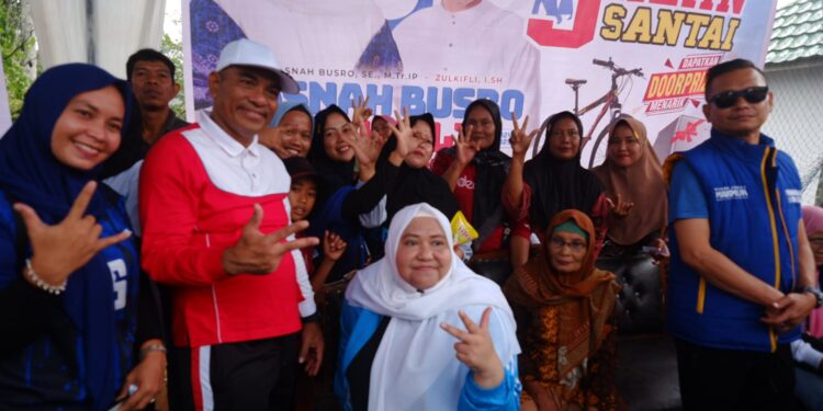 Ribuan Masyarakat Ramaikan Jalan Santai & Senam Sehat Bersama MBZ di Kelurahan Tanjung Kumpeh