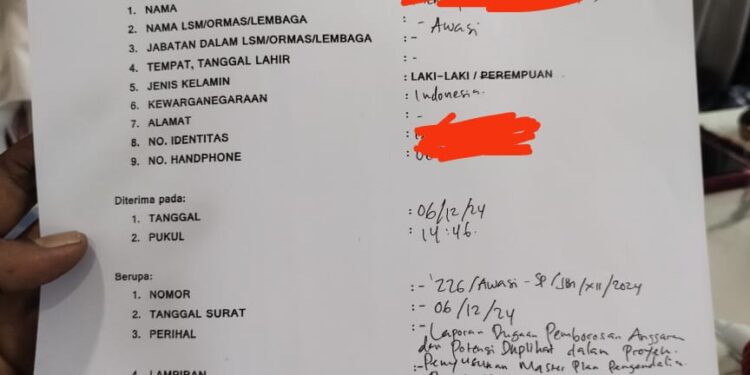 “AWaSI Jambi Tegas: Proyek Kajian Rp2,99 Miliar Dilaporkan Resmi ke Multi-Instansi”