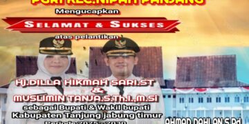 Keluarga Besar PGRI Kec Nipah Panjang Mengucapkan Selamat Atas Di Lantik nya Bupati Dan Wakil Bupati Tanjabtim H. Dillah Hich ST – Muslimin Tanja M.SI Oleh Presiden Bapak Prabowo Subianto