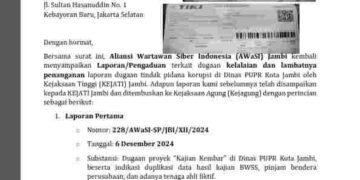 “AWaSI Jambi Laporkan ‘Proyek Duplikasi’ ke Jamwas RI: Pastikan Korupsi Tidak Lagi Berjaya di Bumi Sepucuk Jambi Sembilan Lurah”