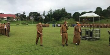 Pimpin Apel Perdana, Wabup Muslimin Tanja Ingatkan ASN Tetap Disiplin