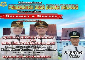 Keluarga Besar Pemerintah Desa Bungo Tanjung Mengucapkan Selamat Atas Pelantikan Bupati Dan Wakil Bupati Tanjung Jabung Timur Oleh Presiden RI Bapak H. Prabowo Subianto