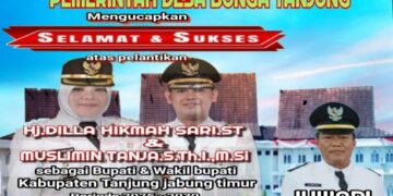 Keluarga Besar Pemerintah Desa Bungo Tanjung Mengucapkan Selamat Atas Pelantikan Bupati Dan Wakil Bupati Tanjung Jabung Timur Oleh Presiden RI Bapak H. Prabowo Subianto