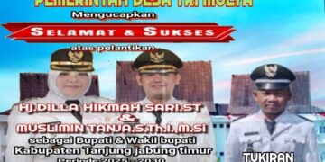 Keluarga Besar Pemerintah Desa Trimulyo Mengucapkan Selamat Atas Pelantikan Bupati Dan Wakil Bupati Tanjung Jabung Timur Oleh Presiden RI Bapak H. Prabowo Subianto
