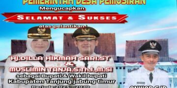 Keluarga Besar Pemerintah Desa Pemusiran Mengucapkan Selamat Atas Pelantikan Bupati Dan Wakil Bupati Tanjung Jabung Timur Oleh Presiden RI Bapak H. Prabowo Subianto