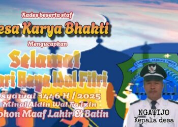 Keluarga Besar Pemerintah Desa Karya Bhakti Mengucapkan Selamat Hari Raya Idul Fitri 1 Syawal 1446 H Minal Aidzin Wal Faidzin Mohon Maaf Lahir Dan Batin