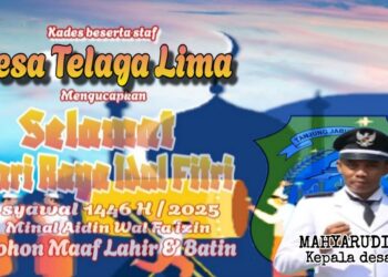 Keluarga Besar Pemerintah Desa Telaga Lima Mengucapkan Selamat Hari Raya Idul Fitri 1 Syawal 1446 H Minal Aidzin Wal Faidzin Mohon Maaf Lahir Dan Batin