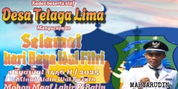 Keluarga Besar Pemerintah Desa Telaga Lima Mengucapkan Selamat Hari Raya Idul Fitri 1 Syawal 1446 H Minal Aidzin Wal Faidzin Mohon Maaf Lahir Dan Batin