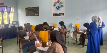 Diikuti 44 siswa   SMK 2 Tanjabtim Gelar uji Kompetensi Keahlian ( UKK) 