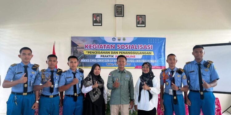 SMK 2 Tanjabtim Mengikuti Kegiatan Sosialisasi Pencegahan Dan Penanggulangan Praktik Judi Online