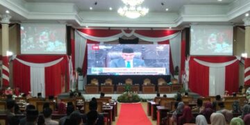 DPRD Tanjabtim Gelar Sidang Paripurna istimewa  Dengan Agenda Mendengarkan  Penyampaian Pidato Kenegaraan Presiden RI 