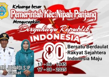 Keluarga Besar Pemerintah Kecamatan Nipah Panjang Mengucapkan Dirgahayu Kemerdekaan Republik Indonesia Ke 80