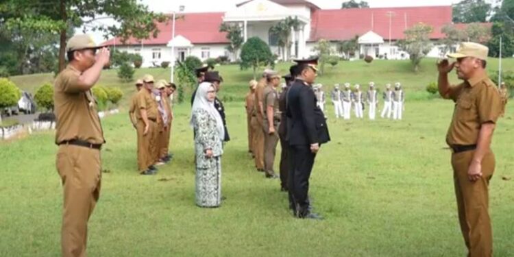 Sekda Sapril Pimpin Upacara Peringatan Harla Pancasila ke-80