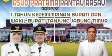 Keluarga Besar RSUD PRATAMA Rantau Rasau Mengucapkan 1 Tahun Kepemimpinan Bupati Dan Wakil Bupati Tanjung Jabung Timur