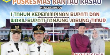 Keluarga Besar Puskesmas Rantau Rasau Mengucapkan 1 Tahun Kepemimpinan Bupati Dan Wakil Bupati Tanjung Jabung Timur